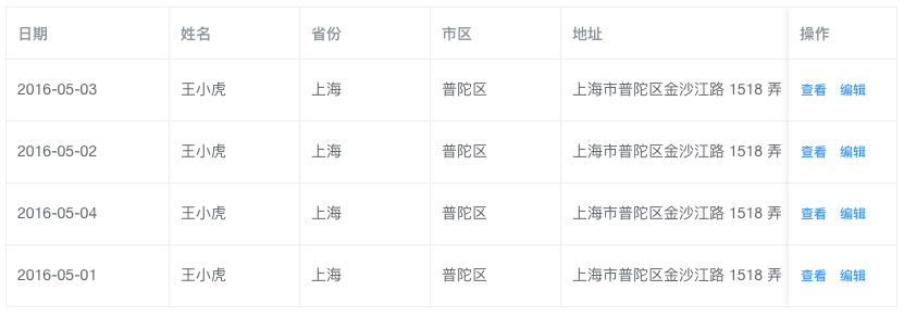 Table 表格 - 图6